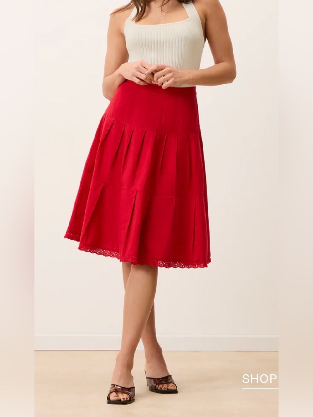 Rouje red Coraline Skirt  size 40